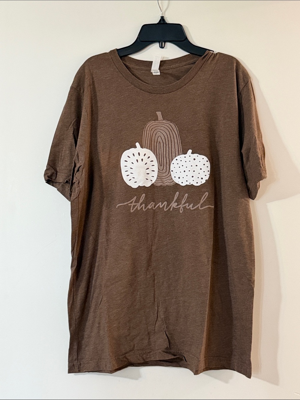Bella Canvas Brown Graphic 'Thankful' Pumpkin Tee